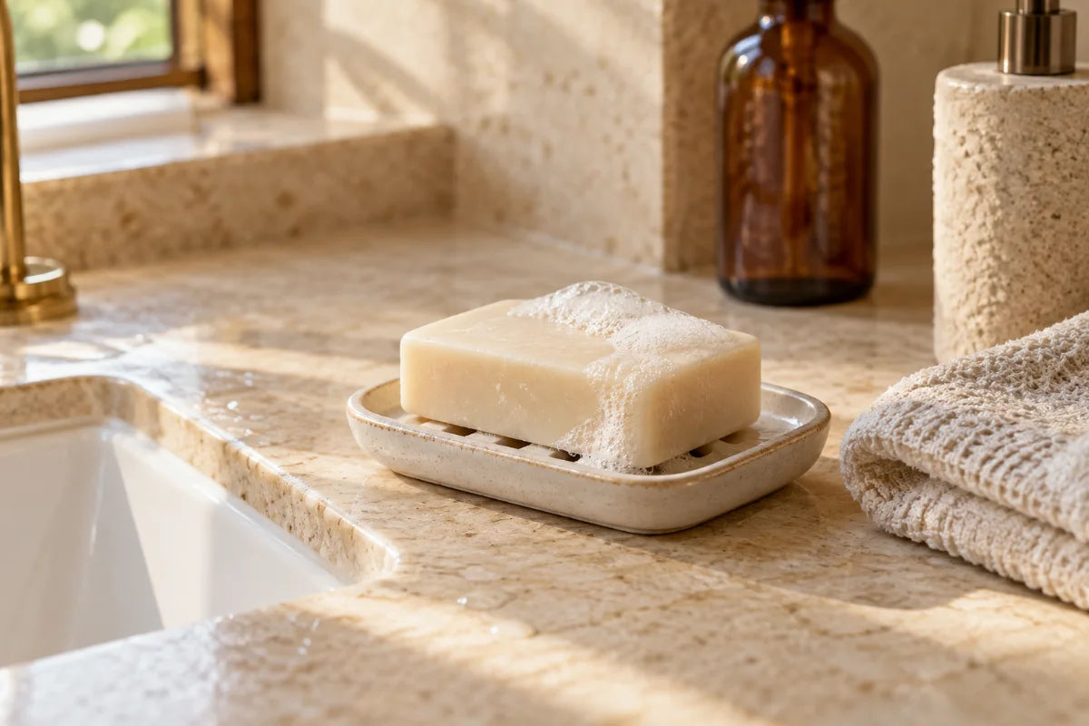 Bath soaps serving or usage idea
