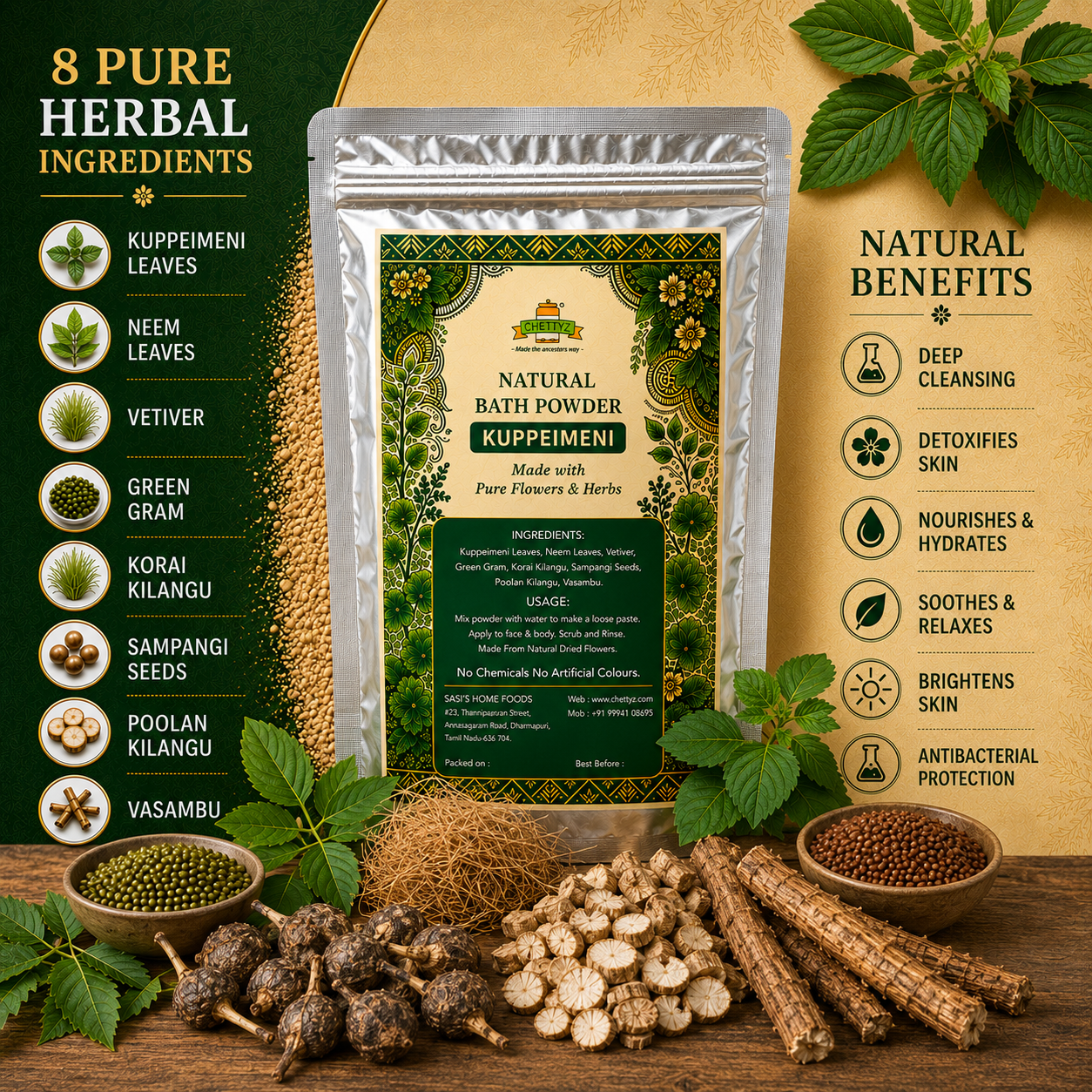 Kuppeimeni Bath Powder