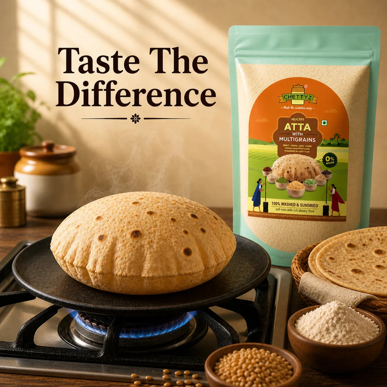 Whole Wheat Atta with Multi-grains