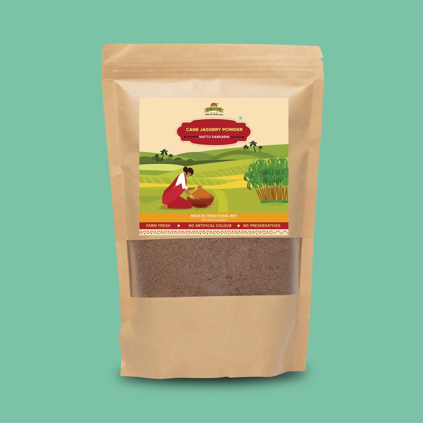 Cane Jaggery Powder (Nattu Sakkarai)