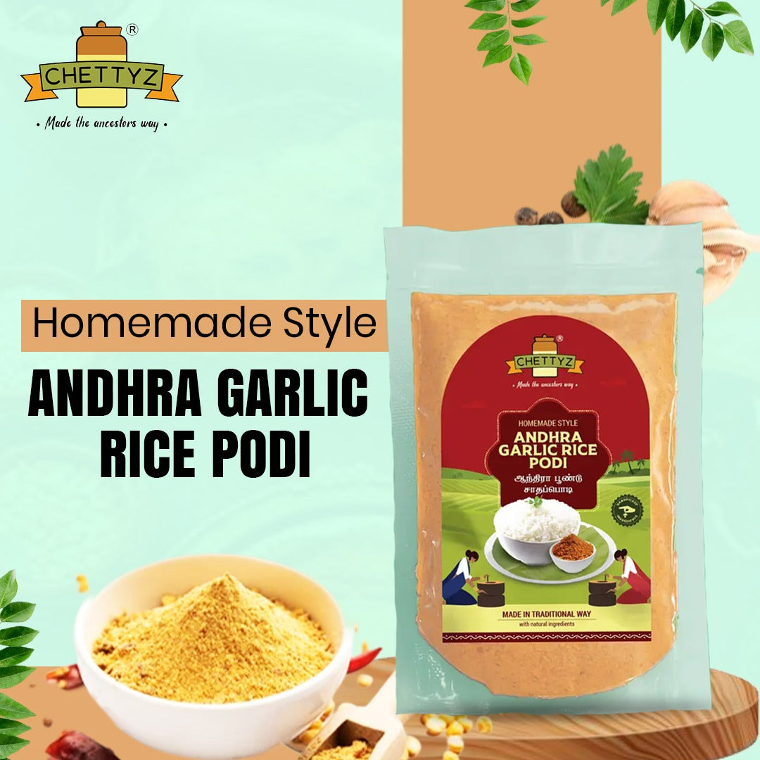 Homemade Style Andhra Garlic Rice Podi