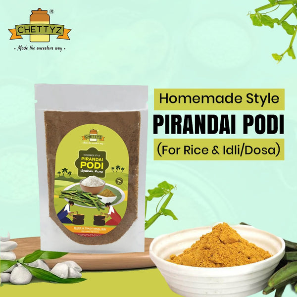Homemade Style Pirandai Podi (For Rice & Idli/Dosa)