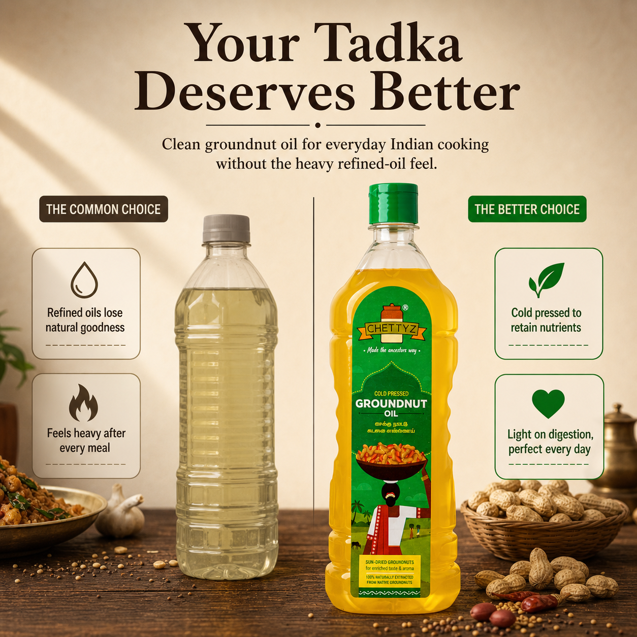 Cold Pressed Groundnut Oil