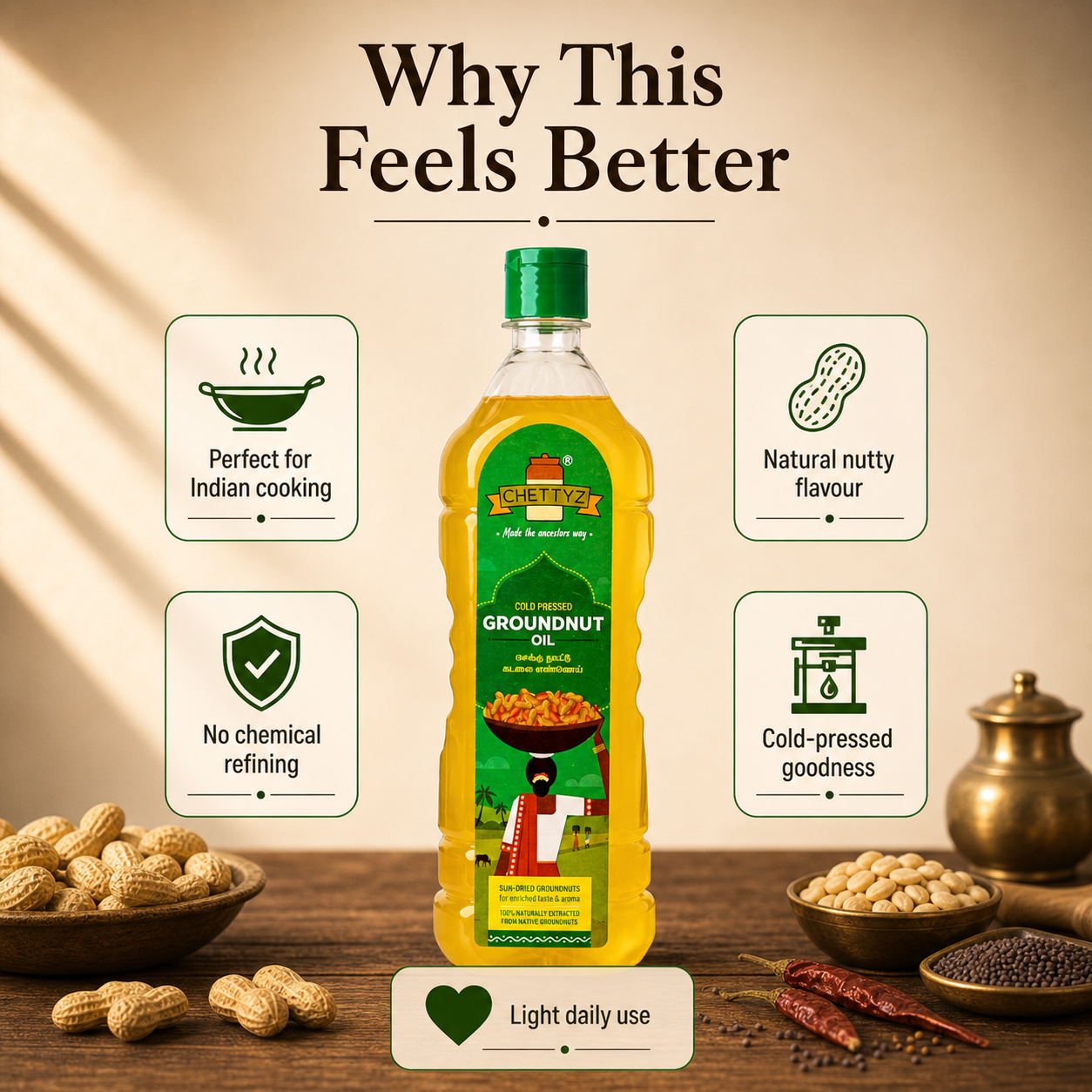 Cold Pressed Groundnut Oil