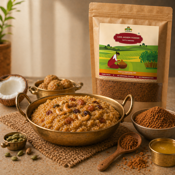 Cane Jaggery Powder (Nattu Sakkarai) — alternate view
