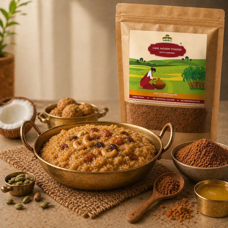 Cane Jaggery Powder (Nattu Sakkarai) — alternate view