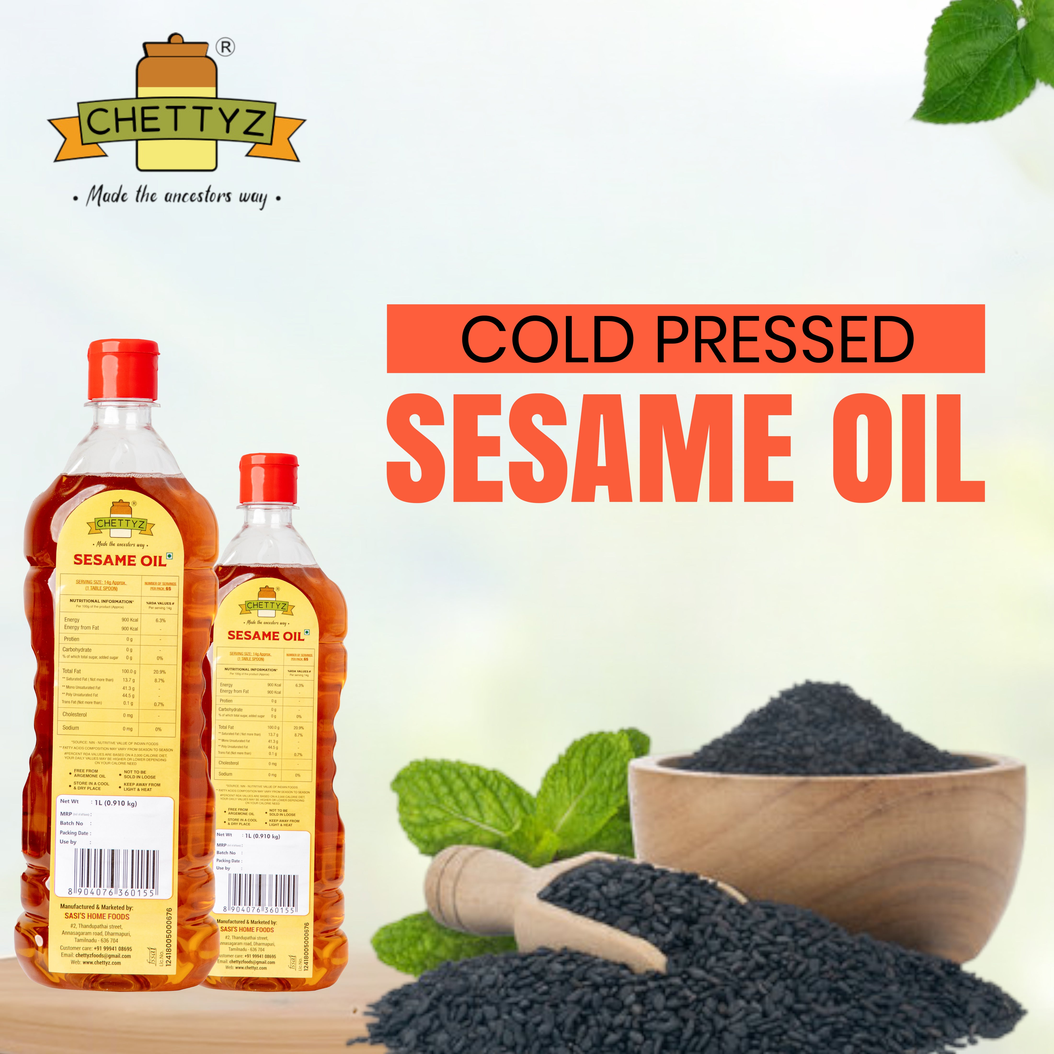 Cold-pressed Native Sesame Oil