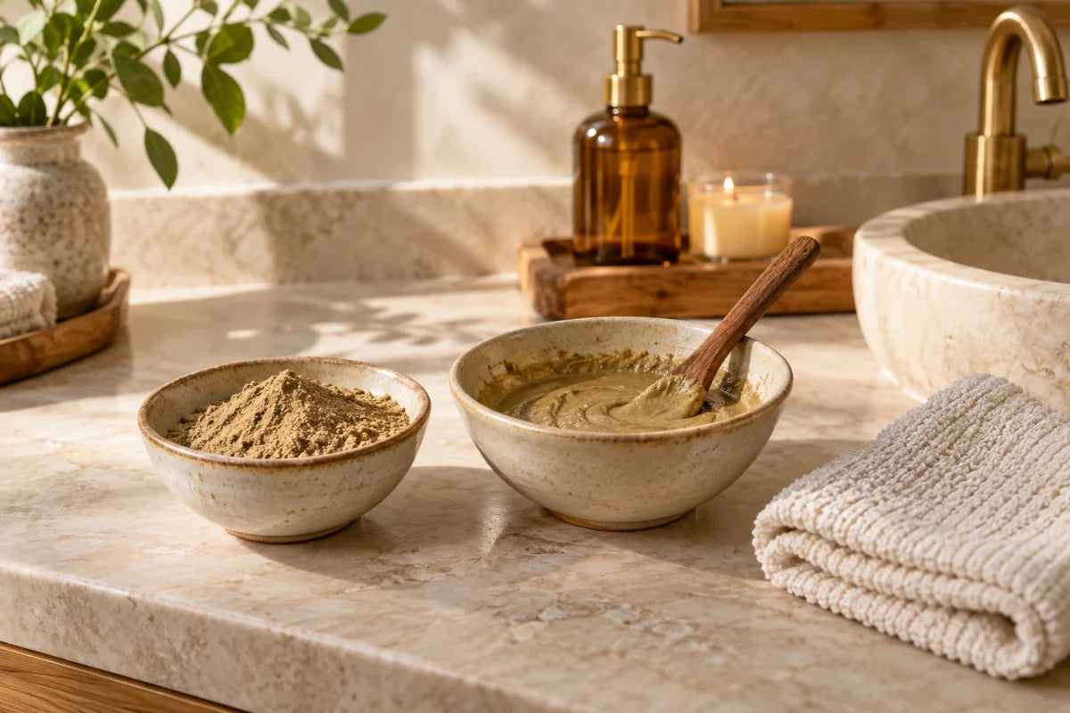 Bath powders serving or usage idea